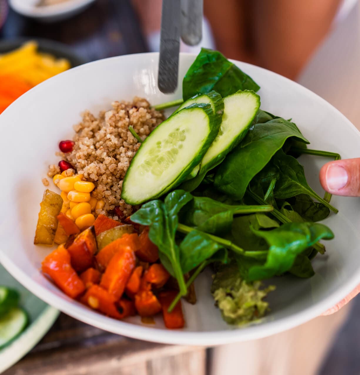 Photo of healthy salad bowl